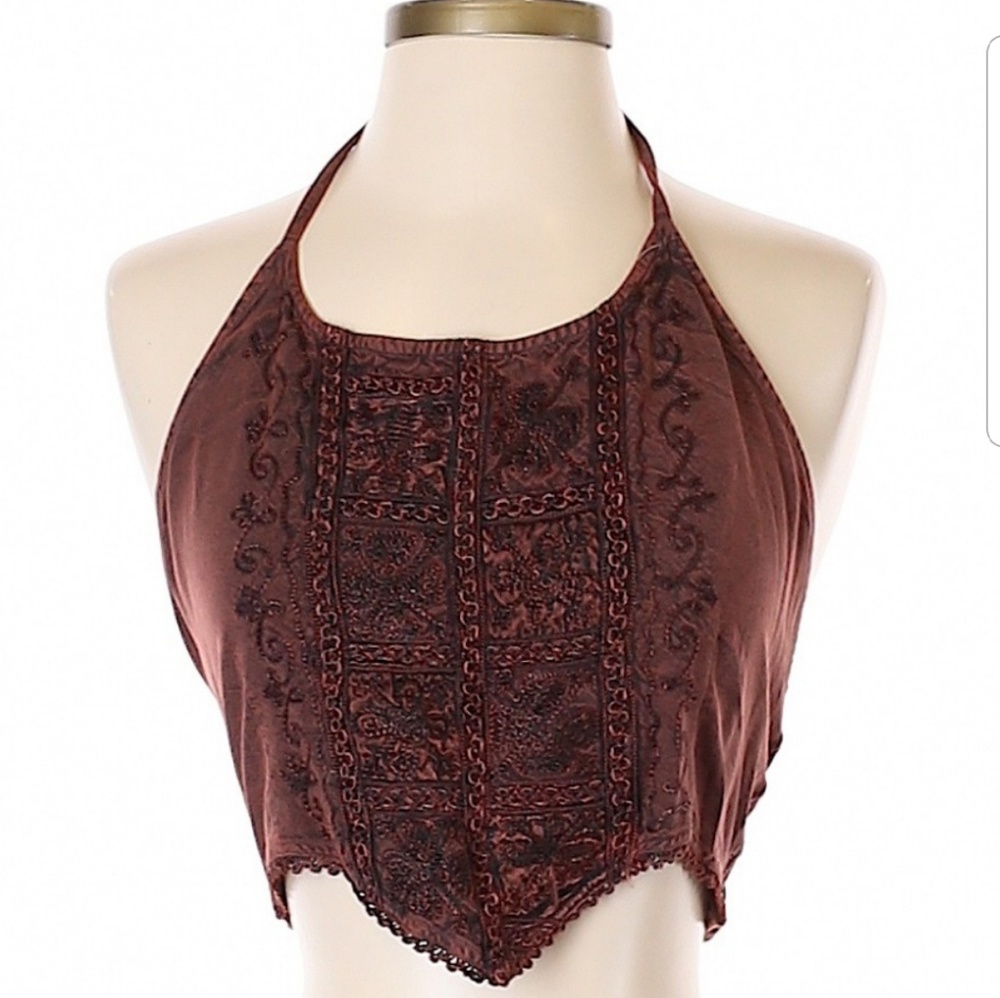 Joni Marie Ross Embroidered Halter Top